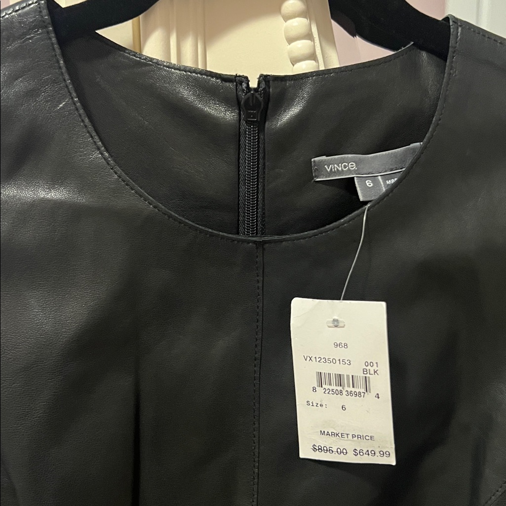 Vince Black Leather Dress